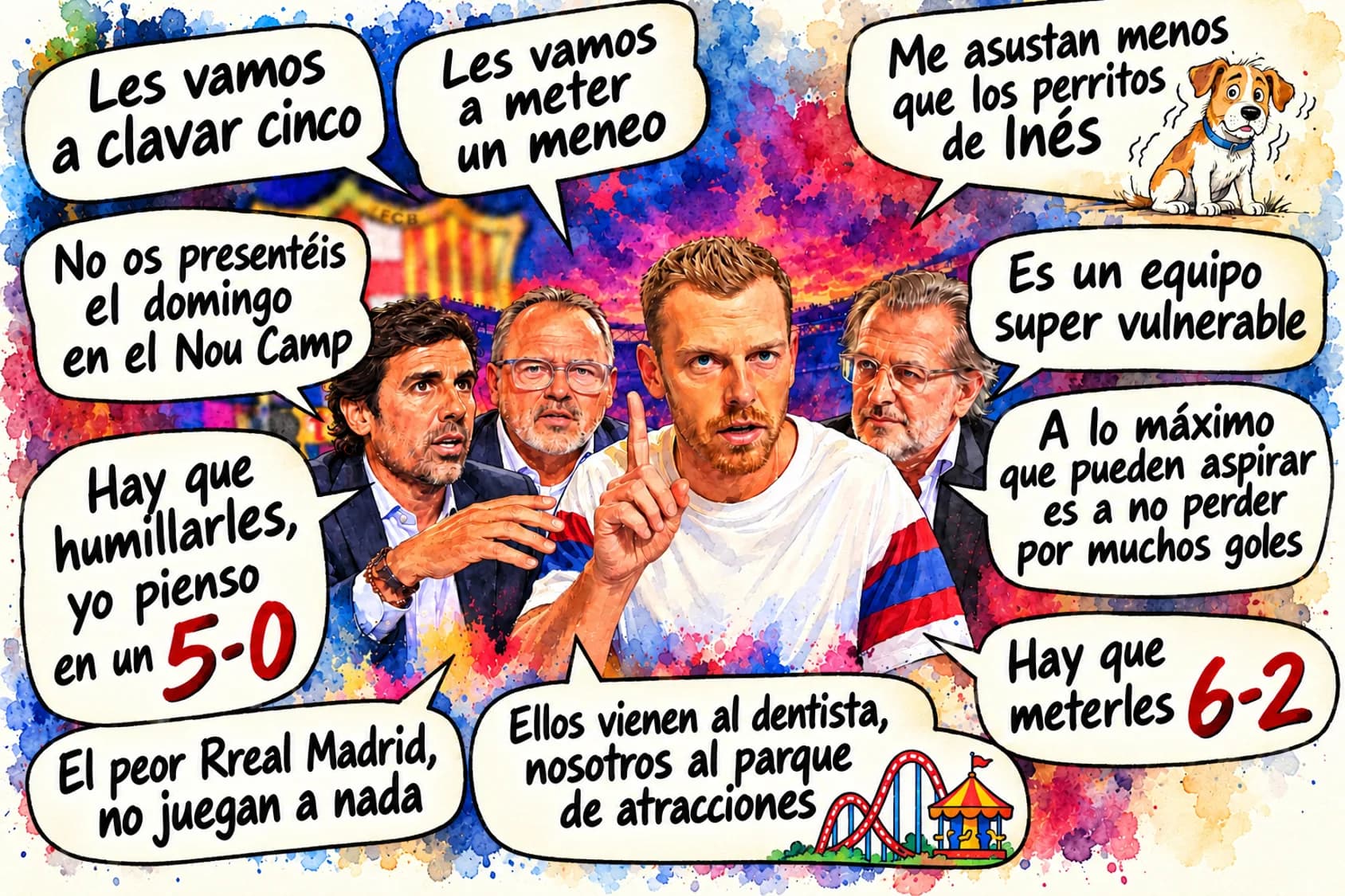 Los bufanderos futbolísticos del Barcelona y sus pronósticos