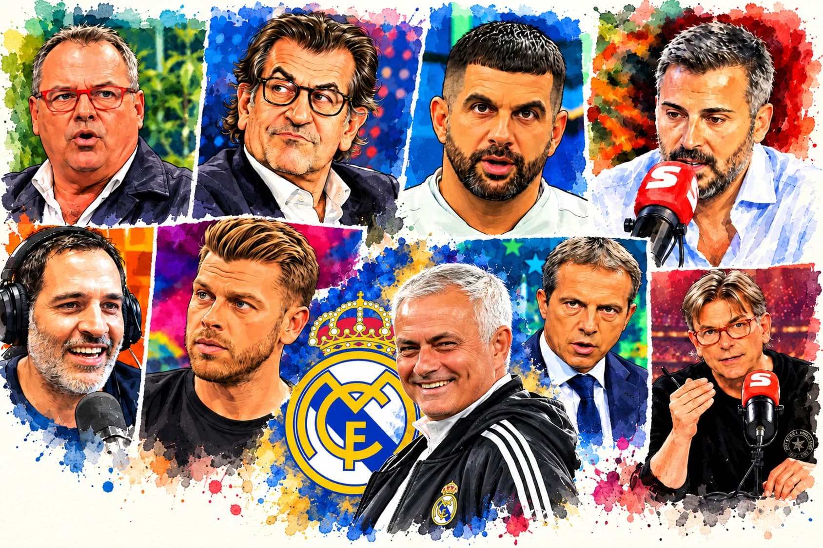 Los "expertos" futbolísticos de las tertulias en Barcelona y un José Mourinho sonriente