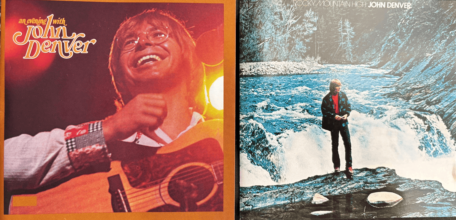 Portadas "Rocky Mountain High" y "An evening with John Denver" - Imagen JM