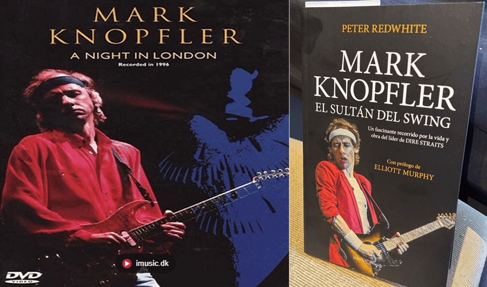 Cubierta del concierto A night in London 1996 y libro de Peter Redwhite