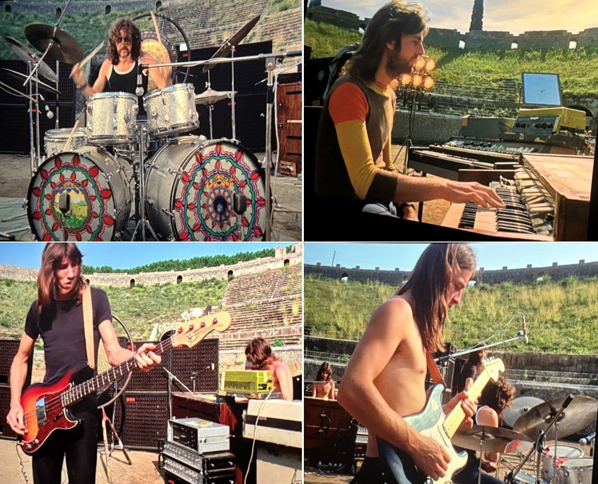 Pink Floyd en en anfiteatro de Pompeya