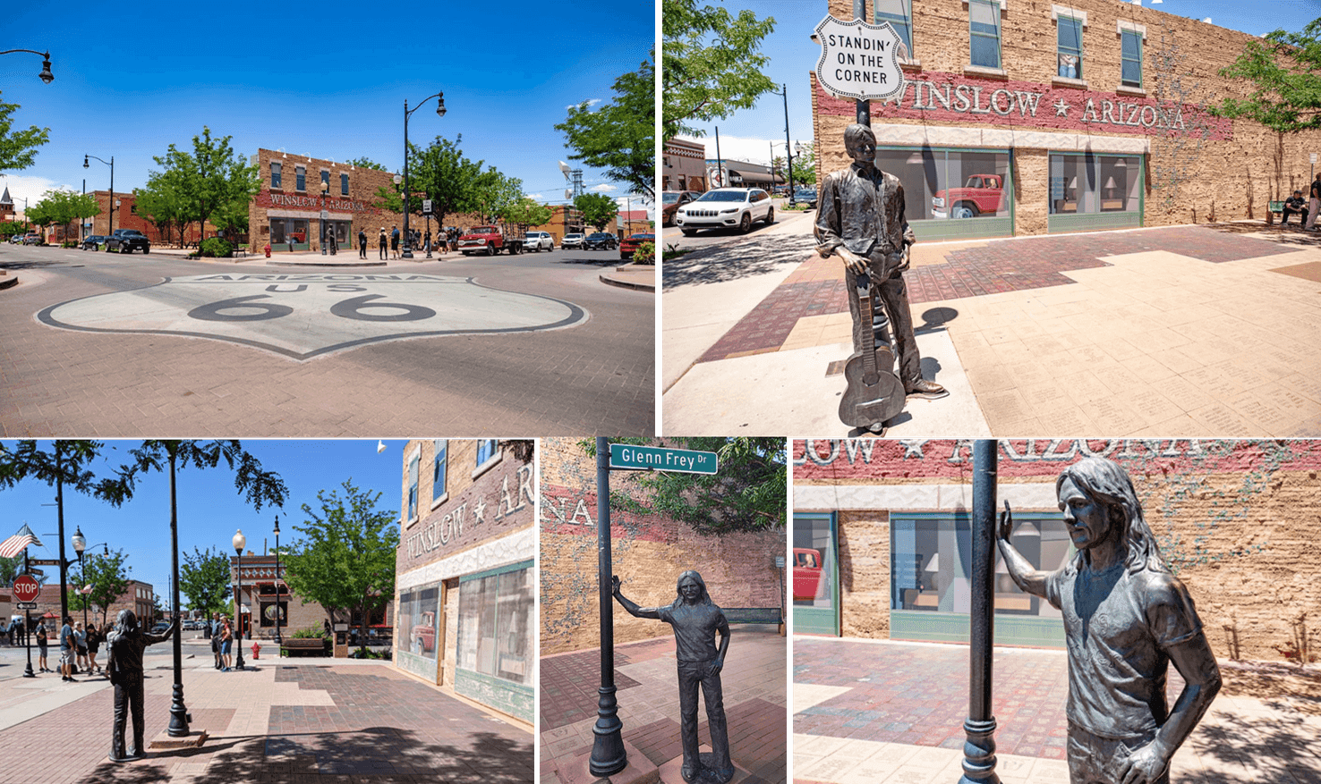 Standin' on the corner in Winslow Arizona - West 2nd street/North Kinsley Av.