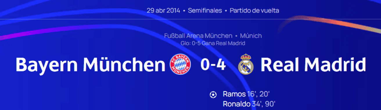 Histórico resultado en Munich que finalizaría el 24 de mayo en Lisboa donde el Real Madrid ganó "la décima".
