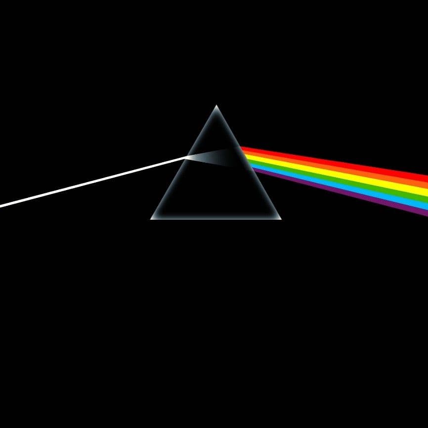 Portada The Dark Side Of The Moon diseño de Aubrey Powell y Storm Thorgerson (Hipgnosis)