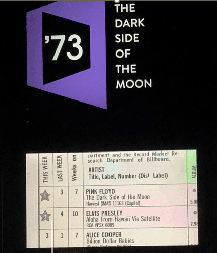 The Dark Side Of The Moon - Puesto número 1 en listas 1973.