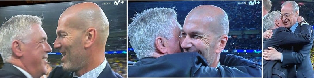 Tres grandes: Zidane, Ancelotti y, por supuesto, el presidente: Florentino Pérez