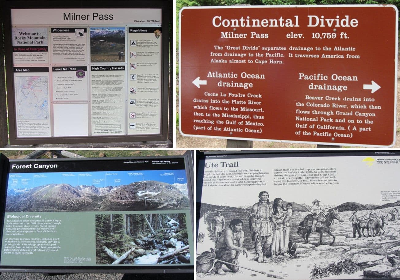 Bridge Trail Road - Millner Pass, Continental Divide, Forest Canyon y Ute Trail - imágenes JM