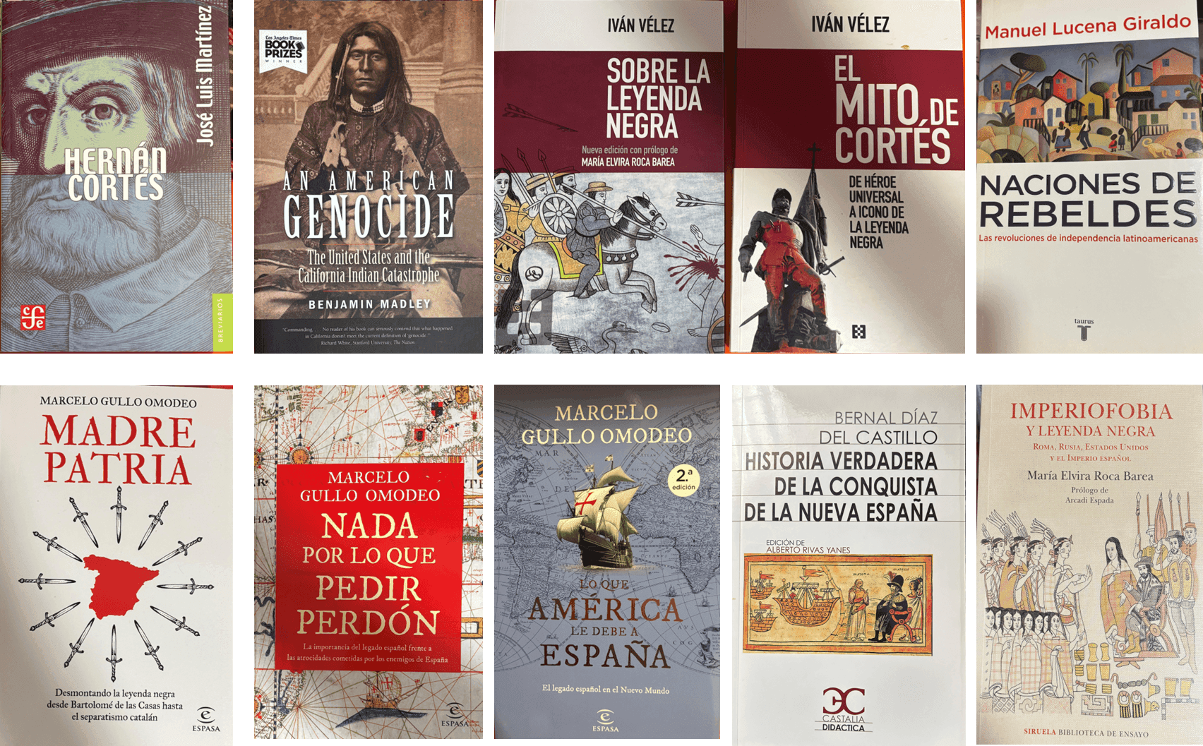 Algunos libros de referencia sobre la verdadera historia de la conquista de América