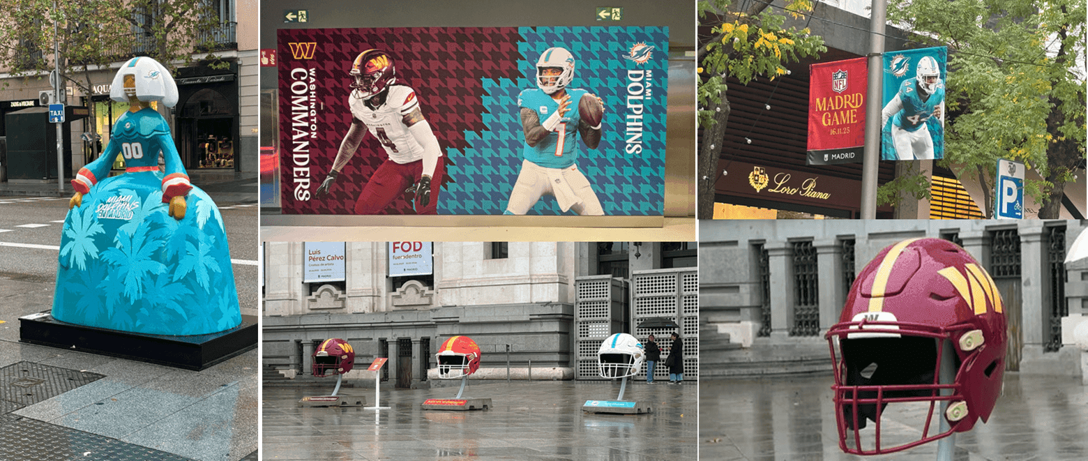 Las calles de Madrid engalanadas para el Madrid NFL Game